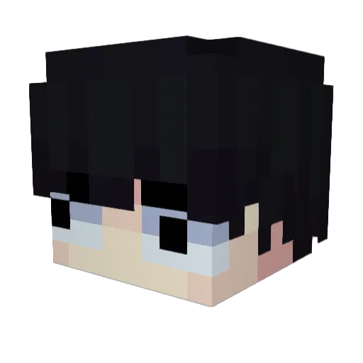 _FHZX Minecraft avatar head, 3D render