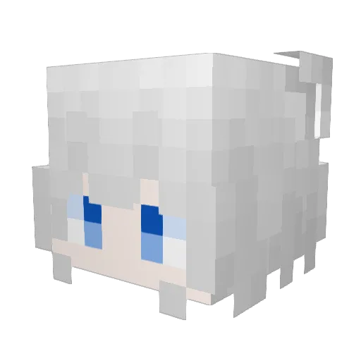 _FLOAT1NG_ Minecraft avatar head, 3D render