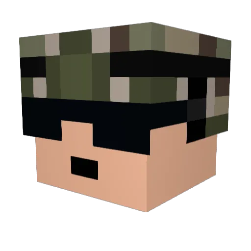 _FR_LeDo Minecraft avatar head, 3D render