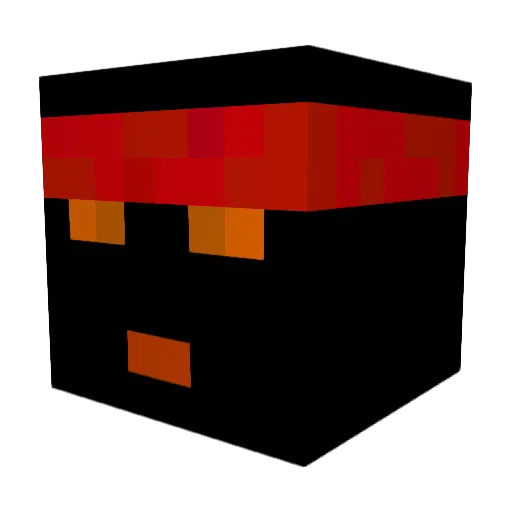 _F_1_R_E_ Minecraft avatar head, 3D render