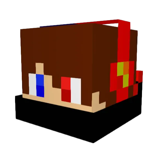 _Faic_90 Minecraft avatar head, 3D render