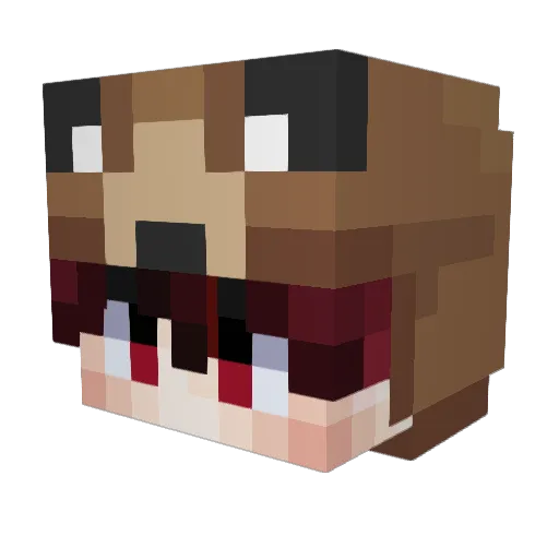 _FakeReal Minecraft avatar head, 3D render