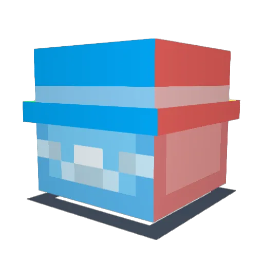 _FallenCloud Minecraft avatar head, 3D render
