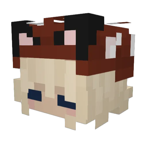 _FallenLucy_ Minecraft avatar head, 3D render