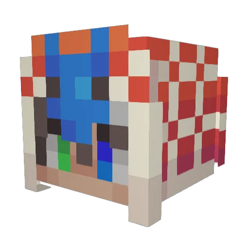 _Falx Minecraft avatar head, 3D render