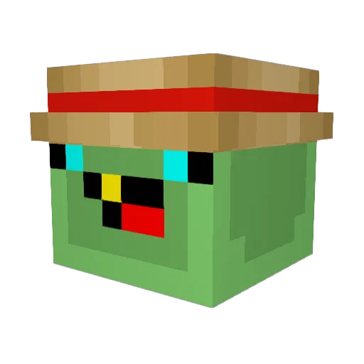 _Fang_Hunter_ Minecraft avatar head, 3D render