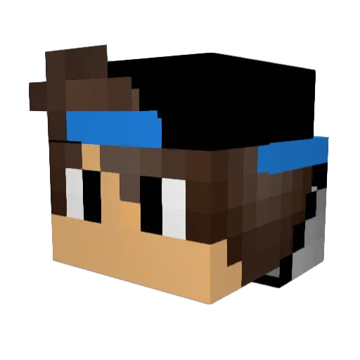 _Fast_Fox_ Minecraft avatar head, 3D render