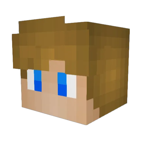 _Fawkes Minecraft avatar head, 3D render