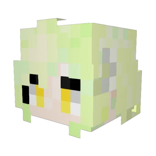 _Fay________ Minecraft avatar head, 3D render