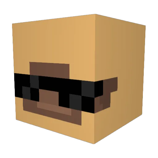 _Fe1nt Minecraft avatar head, 3D render