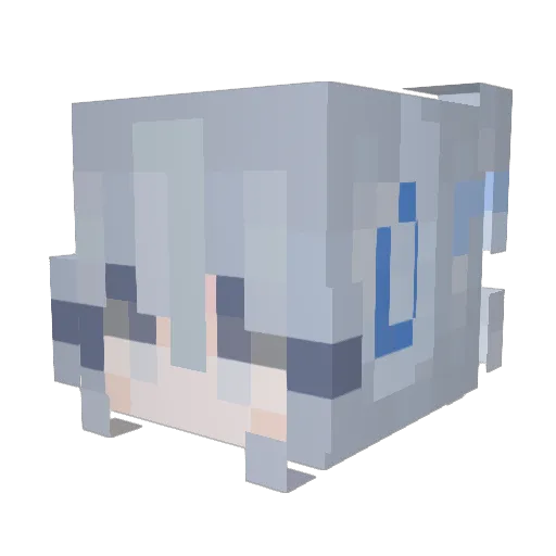 _FearIess Minecraft avatar head, 3D render