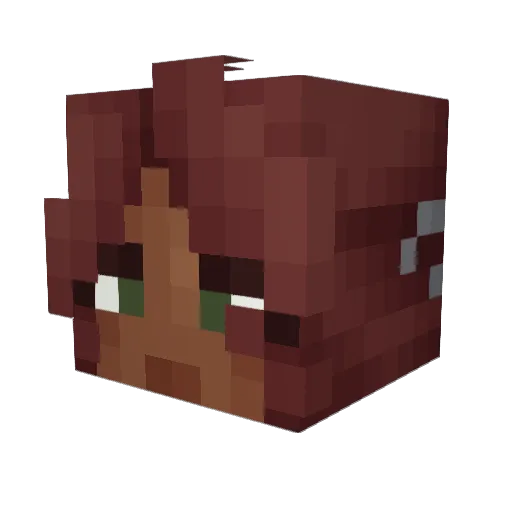 _Feliformia_ Minecraft avatar head, 3D render