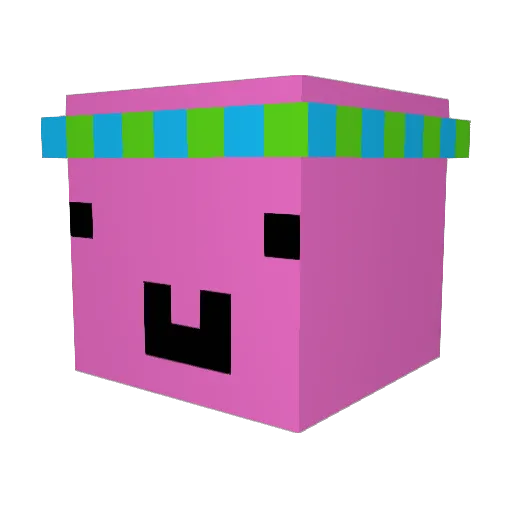 _Fibsh Minecraft avatar head, 3D render