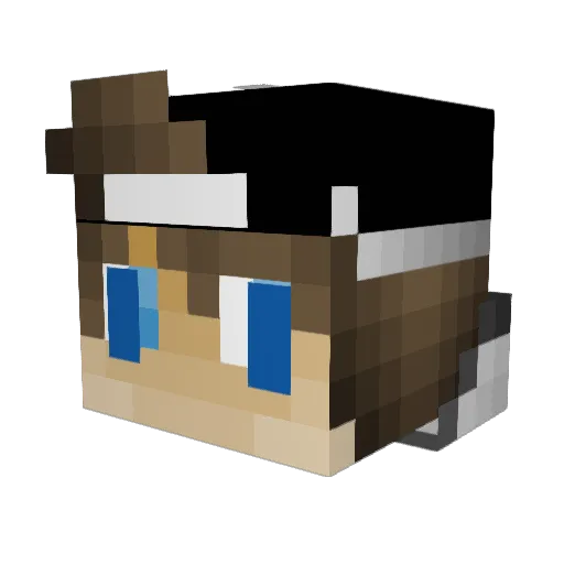 _FierceXD Minecraft avatar head, 3D render