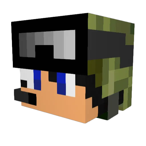 _FightMe_ Minecraft avatar head, 3D render