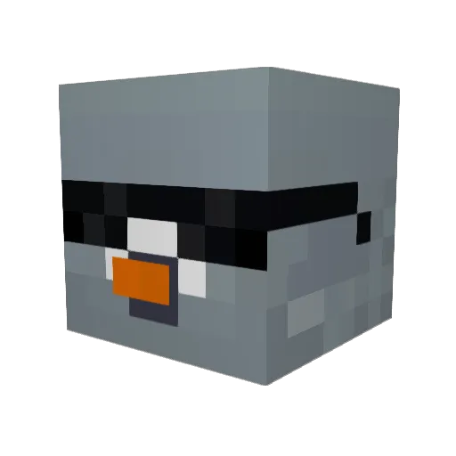 _Fili0_ Minecraft avatar head, 3D render