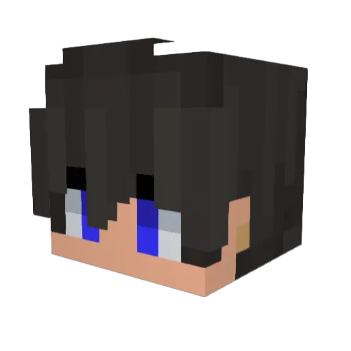 _Filipe_Q Minecraft avatar head, 3D render