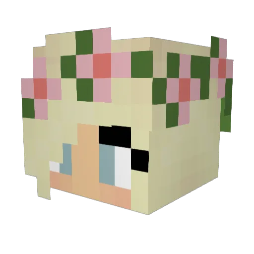 _FionA_ Minecraft avatar head, 3D render