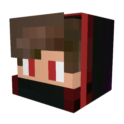 _FireF1y_ Minecraft avatar head, 3D render