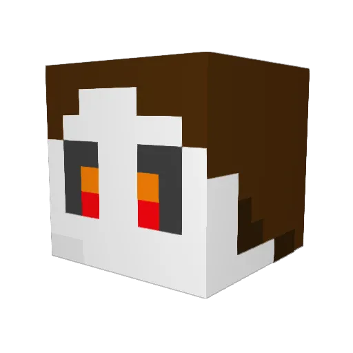 _Fireworks_ Minecraft avatar head, 3D render