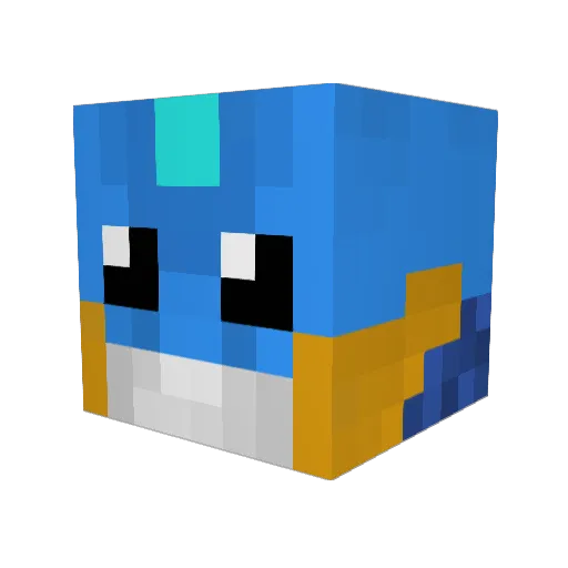 _FishyCult Minecraft avatar head, 3D render