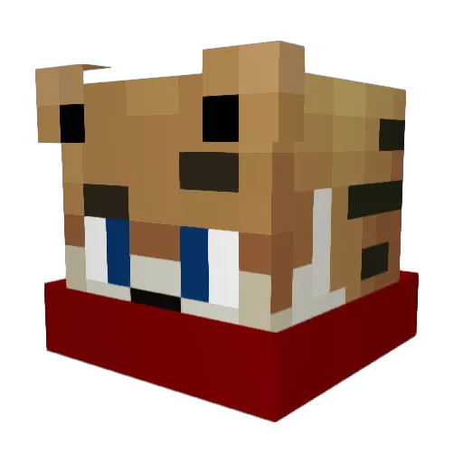 _Fizix_ Minecraft avatar head, 3D render