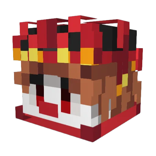 _Fl4re Minecraft avatar head, 3D render