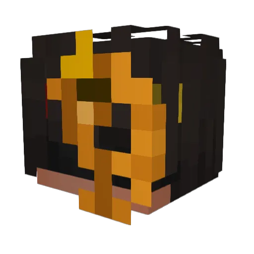 _FlameFrags_mc Minecraft avatar head, 3D render