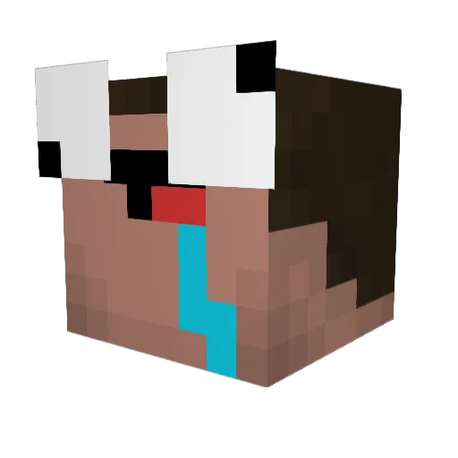 _FlameMC Minecraft avatar head, 3D render