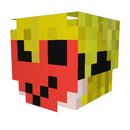 _FlashPro Minecraft avatar head, 3D render