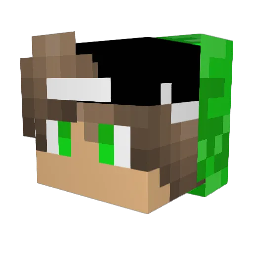 _Flash_04 Minecraft avatar head, 3D render