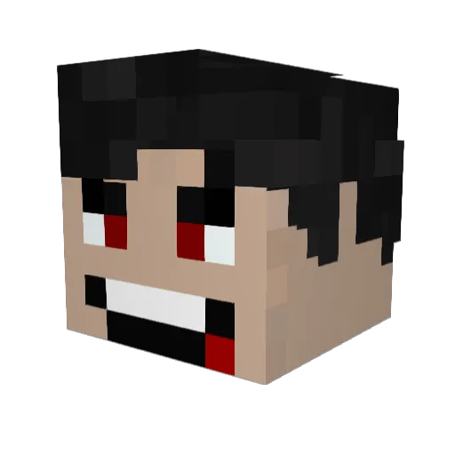 _Flashaw Minecraft avatar head, 3D render