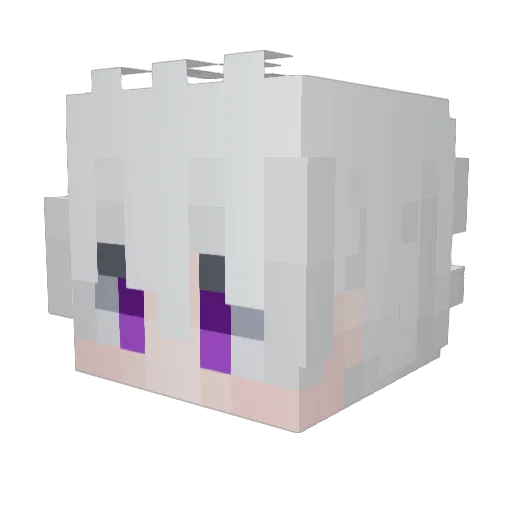 _Flaxy Minecraft avatar head, 3D render