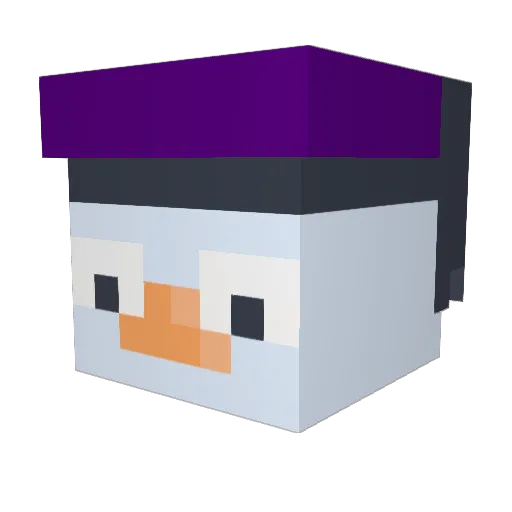 _Flight Minecraft avatar head, 3D render