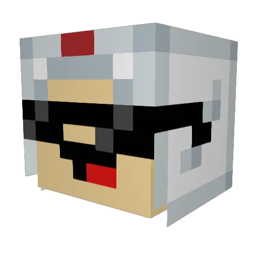 _FloOderSo_ Minecraft avatar head, 3D render