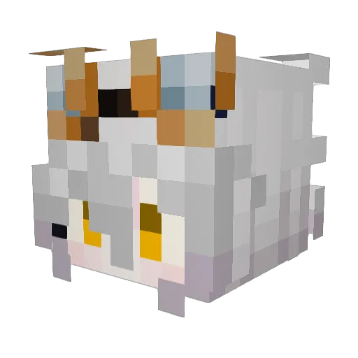_FluffyLuffy Minecraft avatar head, 3D render
