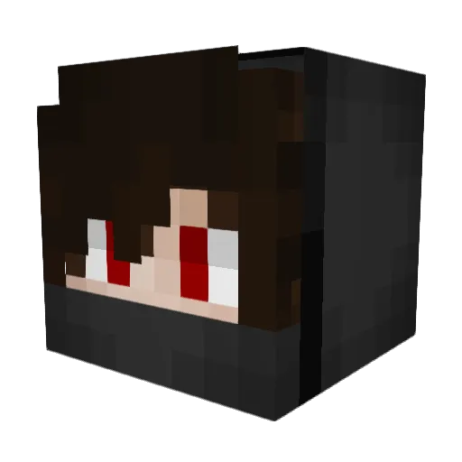 _Fluxity Minecraft avatar head, 3D render