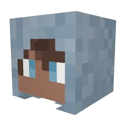 _ForgottenSoul Minecraft avatar head, 3D render