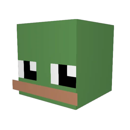 _FosZZ_ Minecraft avatar head, 3D render