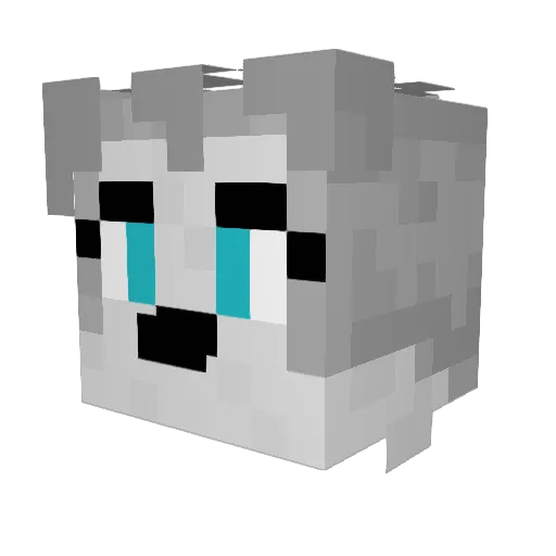 _Foxaround_ Minecraft avatar head, 3D render