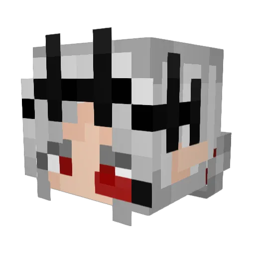 _FoxyNight_ Minecraft avatar head, 3D render
