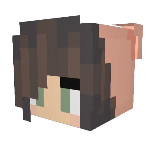 _Frederique_ Minecraft avatar head, 3D render
