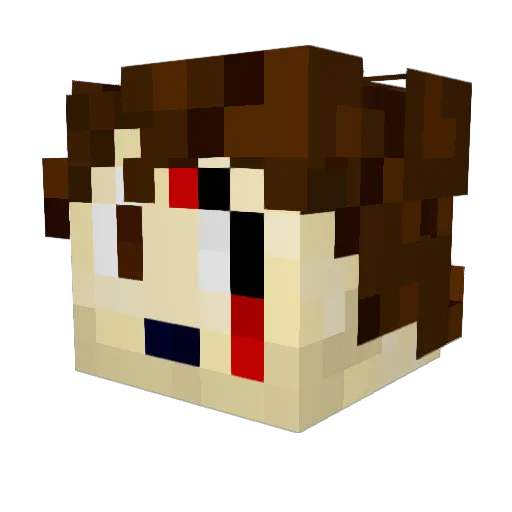 _Freude_ Minecraft avatar head, 3D render