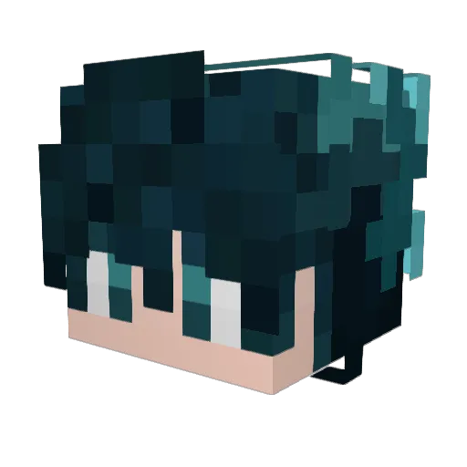 _FrostWarden_ Minecraft avatar head, 3D render