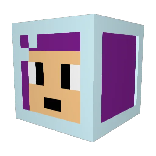 _Froster Minecraft avatar head, 3D render