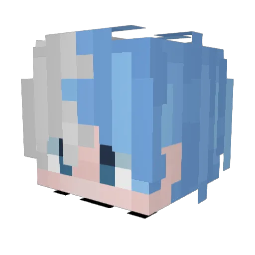 _Frostii Minecraft avatar head, 3D render