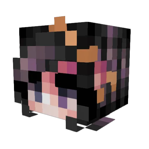 _FrozenHearts_ Minecraft avatar head, 3D render