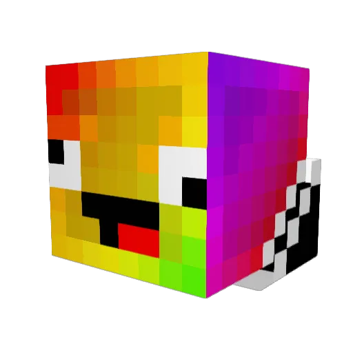 _Fruit_Loops_ Minecraft avatar head, 3D render