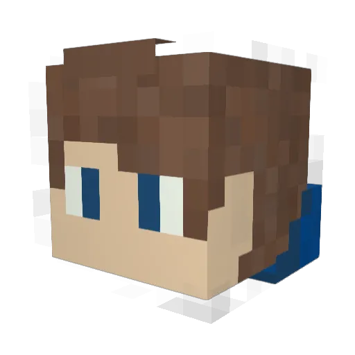 _FudgeSupreme Minecraft avatar head, 3D render