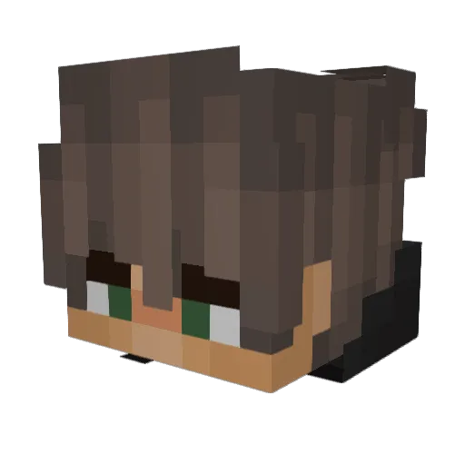 _Fujo_ Minecraft avatar head, 3D render